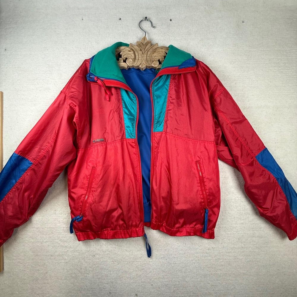 Vintage 90s Columbia Sportswear Colorblock Windbreaker Mens Med  Retro gorpcore